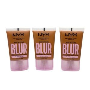 Lot Of 3 NYX PROFESSIONAL BARE With Me BLUR Skin Tint Foundation 12 Medium Dark